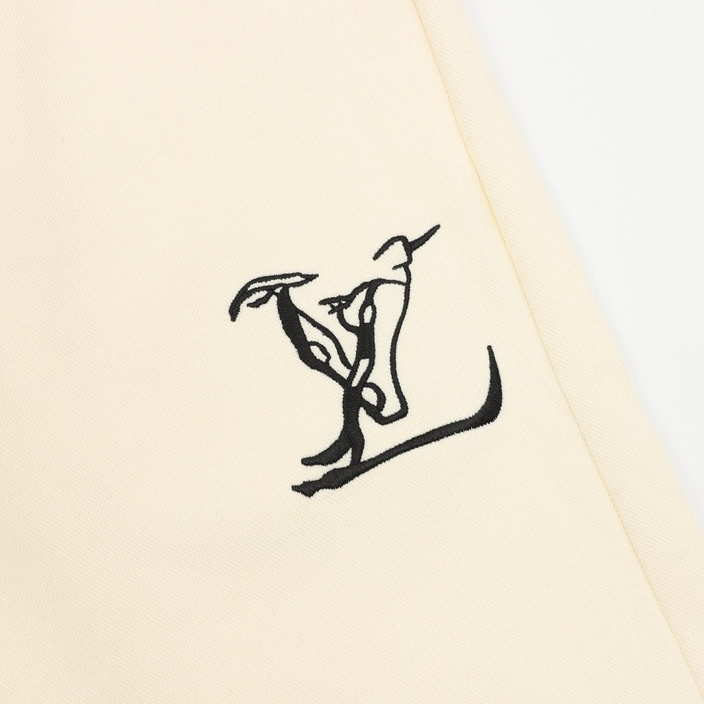Louis Vuitton Double-Logo Embroidered Shorts