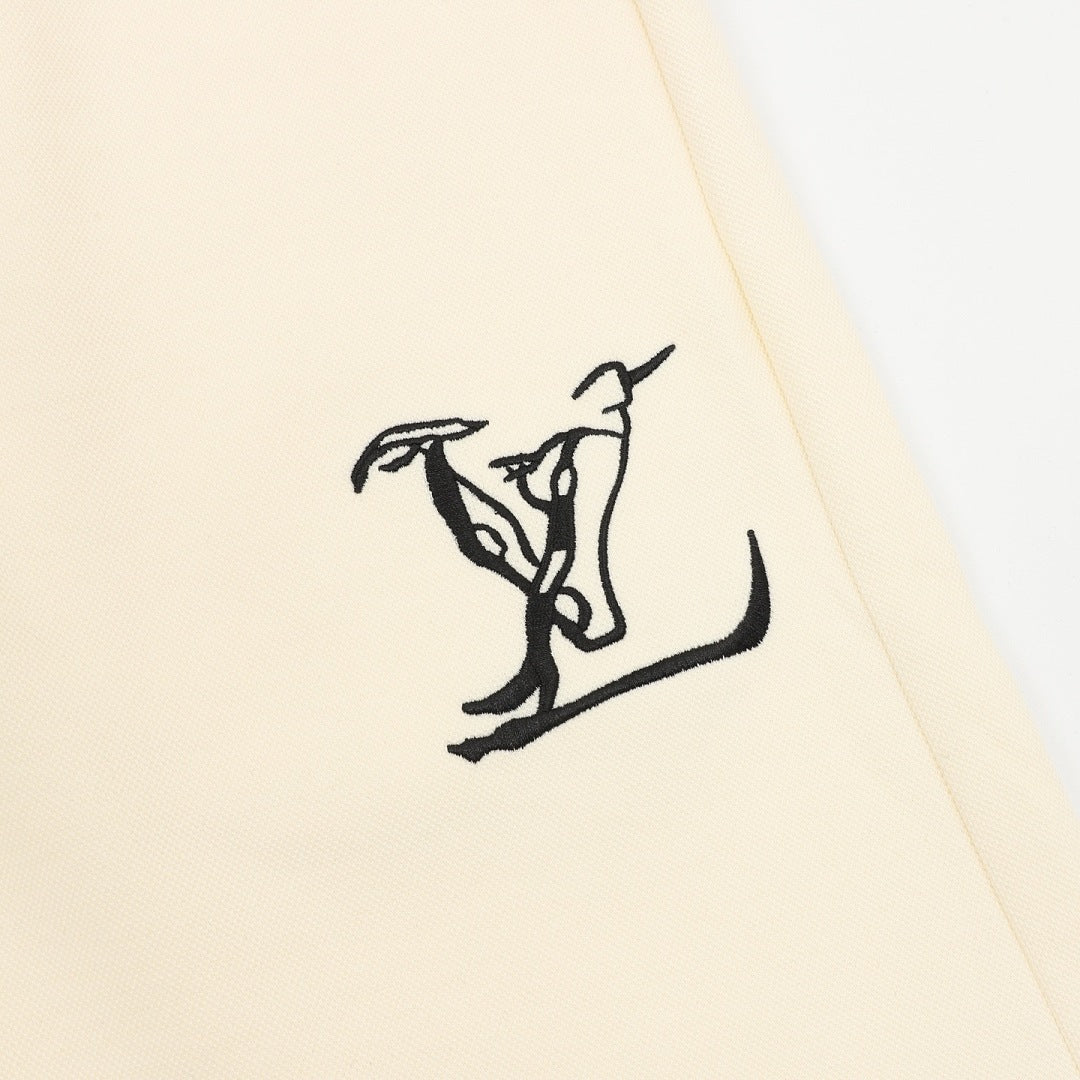 Louis Vuitton Double-Logo Embroidered Shorts