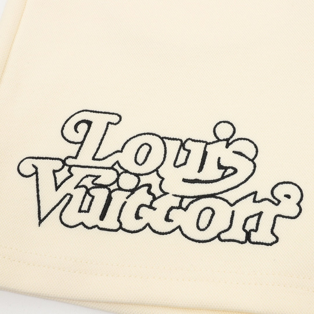 Louis Vuitton Double-Logo Embroidered Shorts