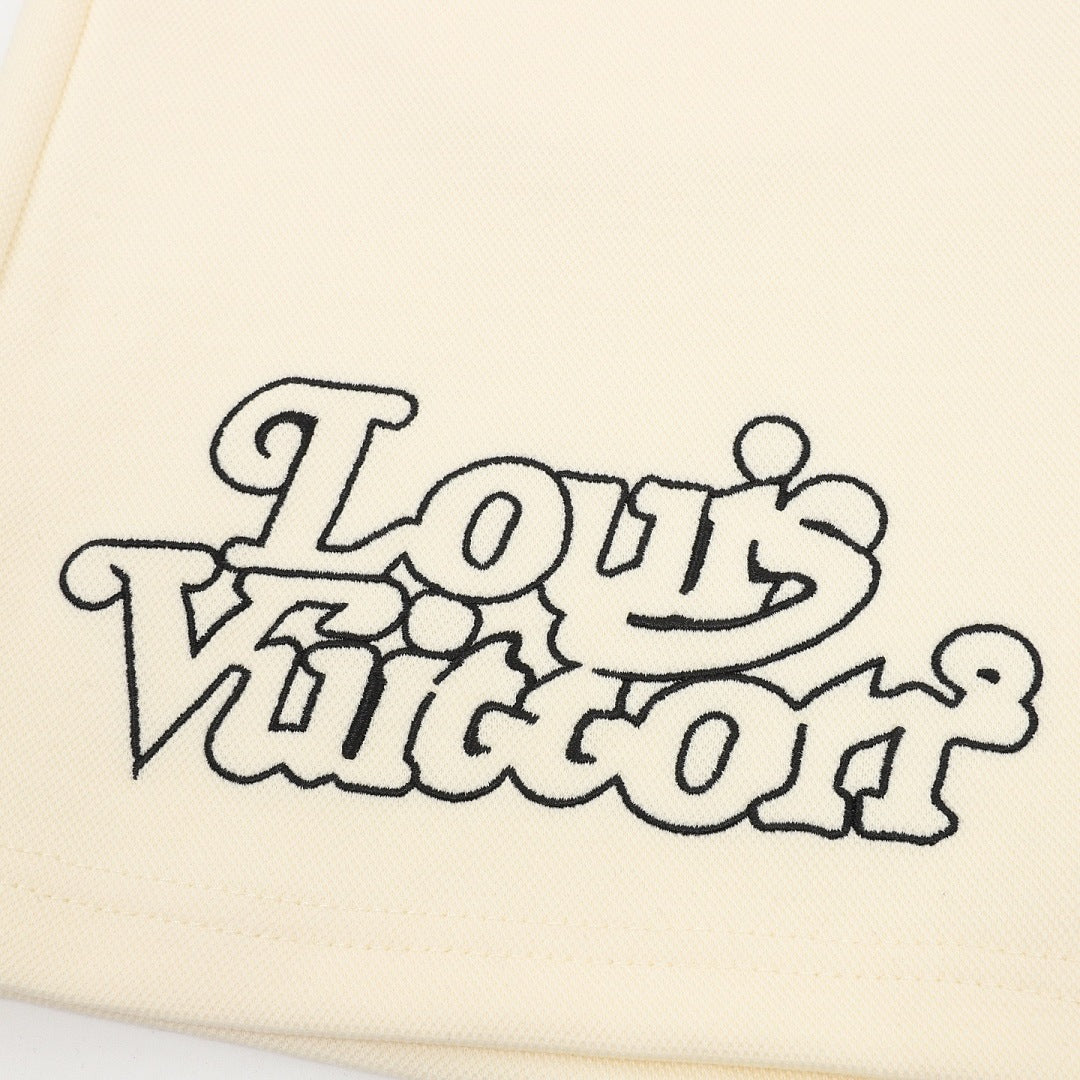 Louis Vuitton Double-Logo Embroidered Shorts