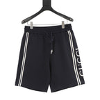 Gucci Side Webbing & Lettering Athletic Shorts