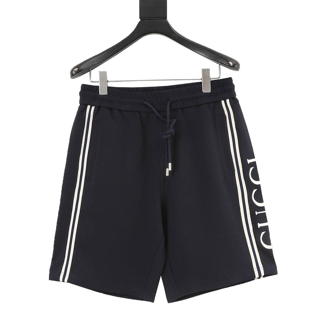 Gucci Side Webbing & Lettering Athletic Shorts