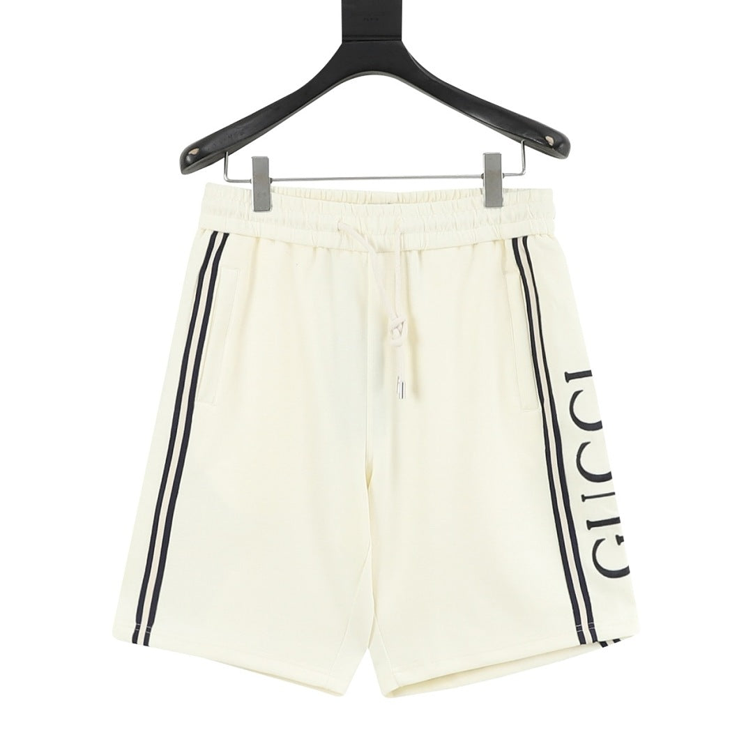 Gucci Side Webbing & Lettering Athletic Shorts