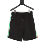 Gucci Embroidered Athletic Shorts with Red and Green Webbing Paneling