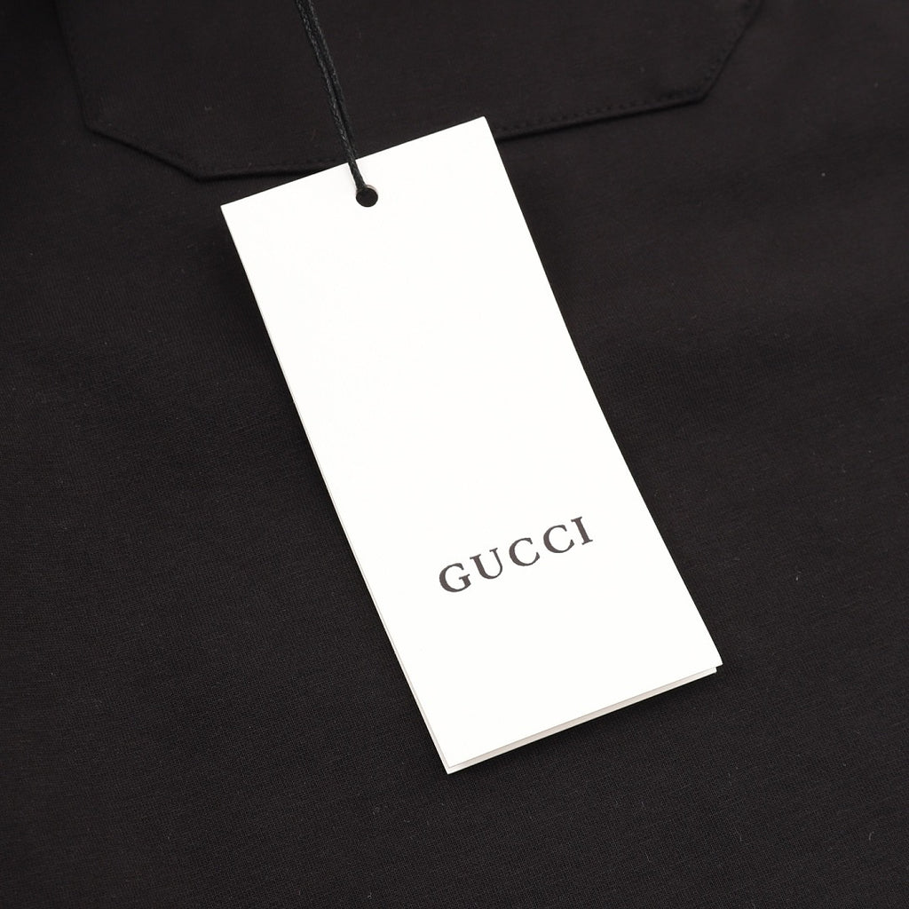 Gucci Embroidered Athletic Shorts with Red and Green Webbing Paneling