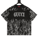 GUCCI 2026 New Arrival: All-Over Digital Print Twig Motif T-Shirt