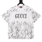 GUCCI 2026 New Arrival: All-Over Digital Print Twig Motif T-Shirt