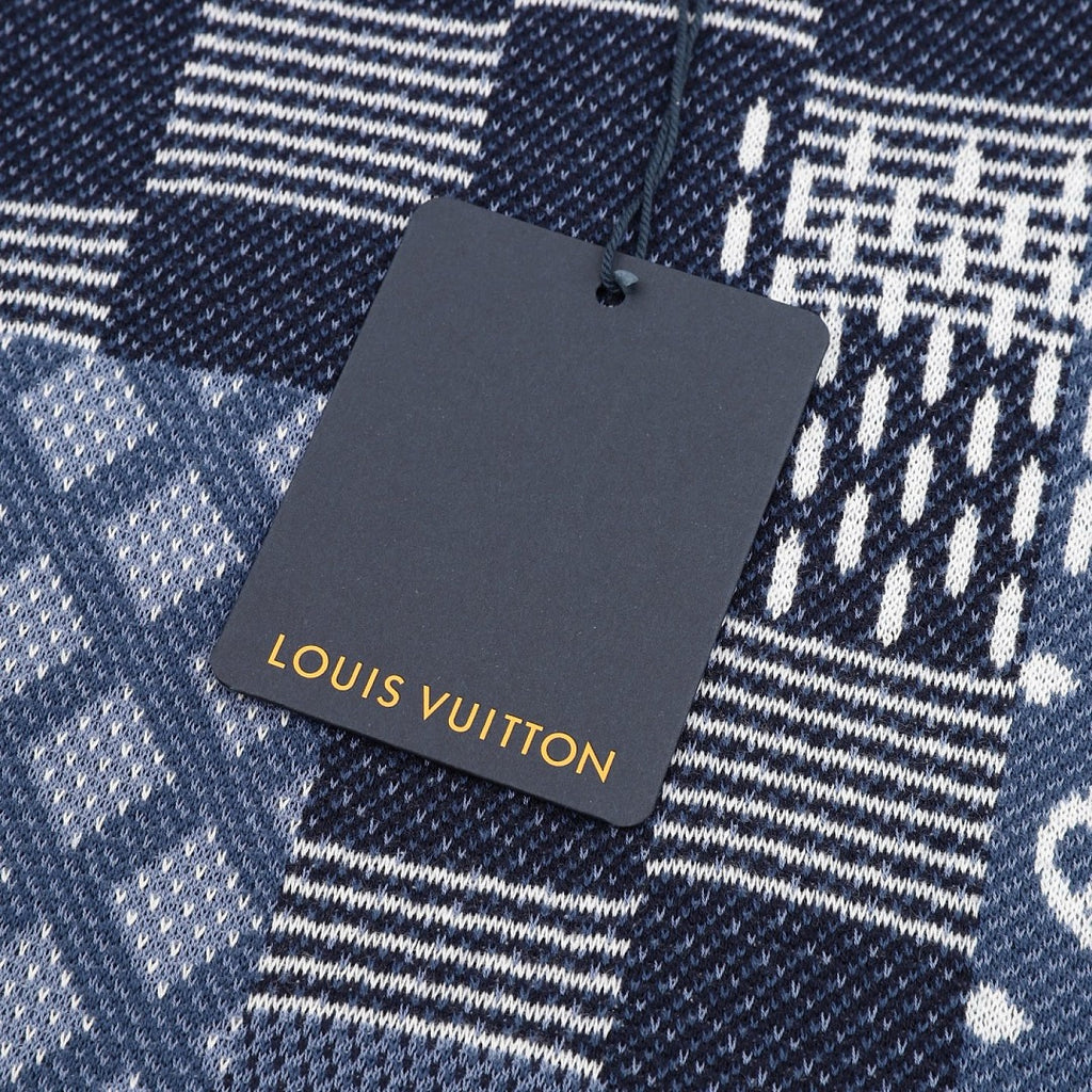 Louis Vuitton's new Damier patchwork knit short-sleeved shirt