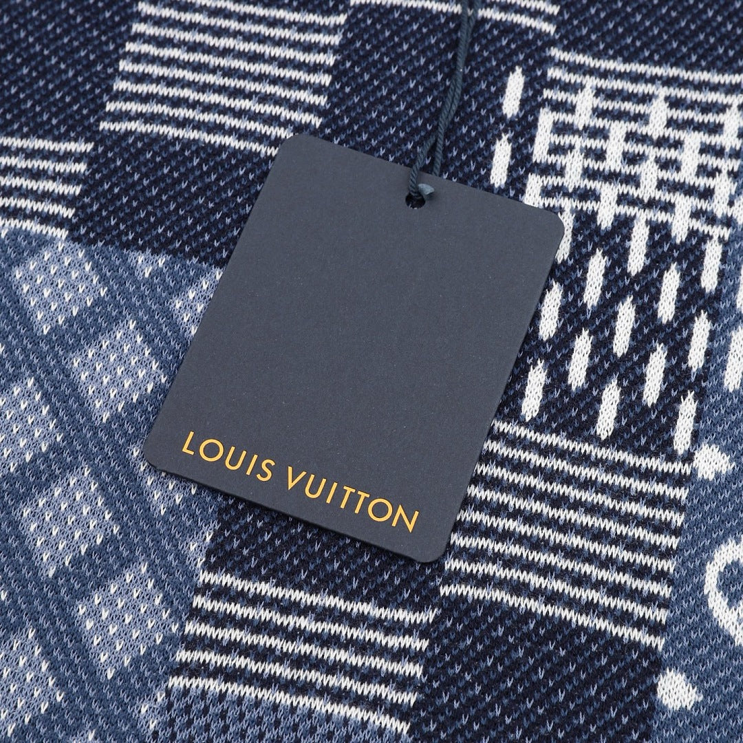 Louis Vuitton's new Damier patchwork knit short-sleeved shirt