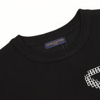 Louis Vuitton Short-Sleeved Knit T-Shirt with Large Front and Back Jacquard Logos