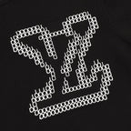 Louis Vuitton Short-Sleeved Knit T-Shirt with Large Front and Back Jacquard Logos