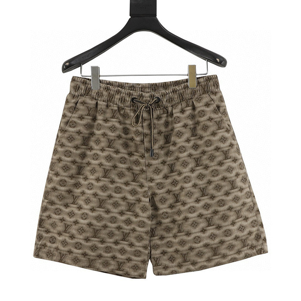 Louis Vuitton Blurred Letter Print Shorts
