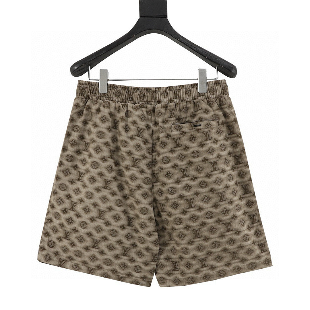 Louis Vuitton Blurred Letter Print Shorts