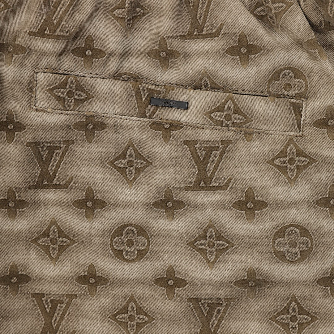 Louis Vuitton Blurred Letter Print Shorts