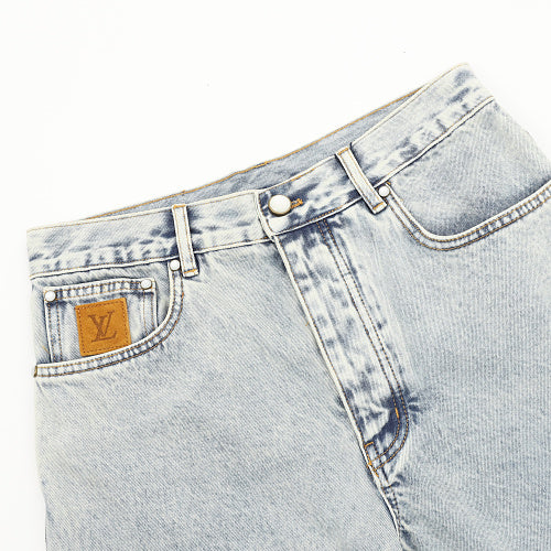 Louis Vuitton Denim Shorts with Embroidered Back Pocket Logo