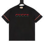 Gucci 3D Embroidered Web Short-Sleeve Top