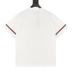 Gucci 3D Embroidered Web Short-Sleeve Top