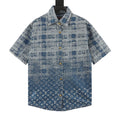 Louis Vuitton Plaid Gradient Jacquard Denim Shirt