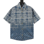 Louis Vuitton Plaid Gradient Jacquard Denim Shirt