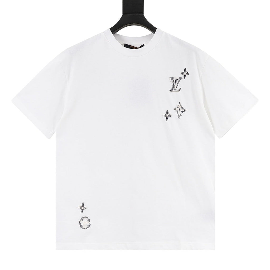 Louis Vuitton Monogram-embroidered short-sleeve top