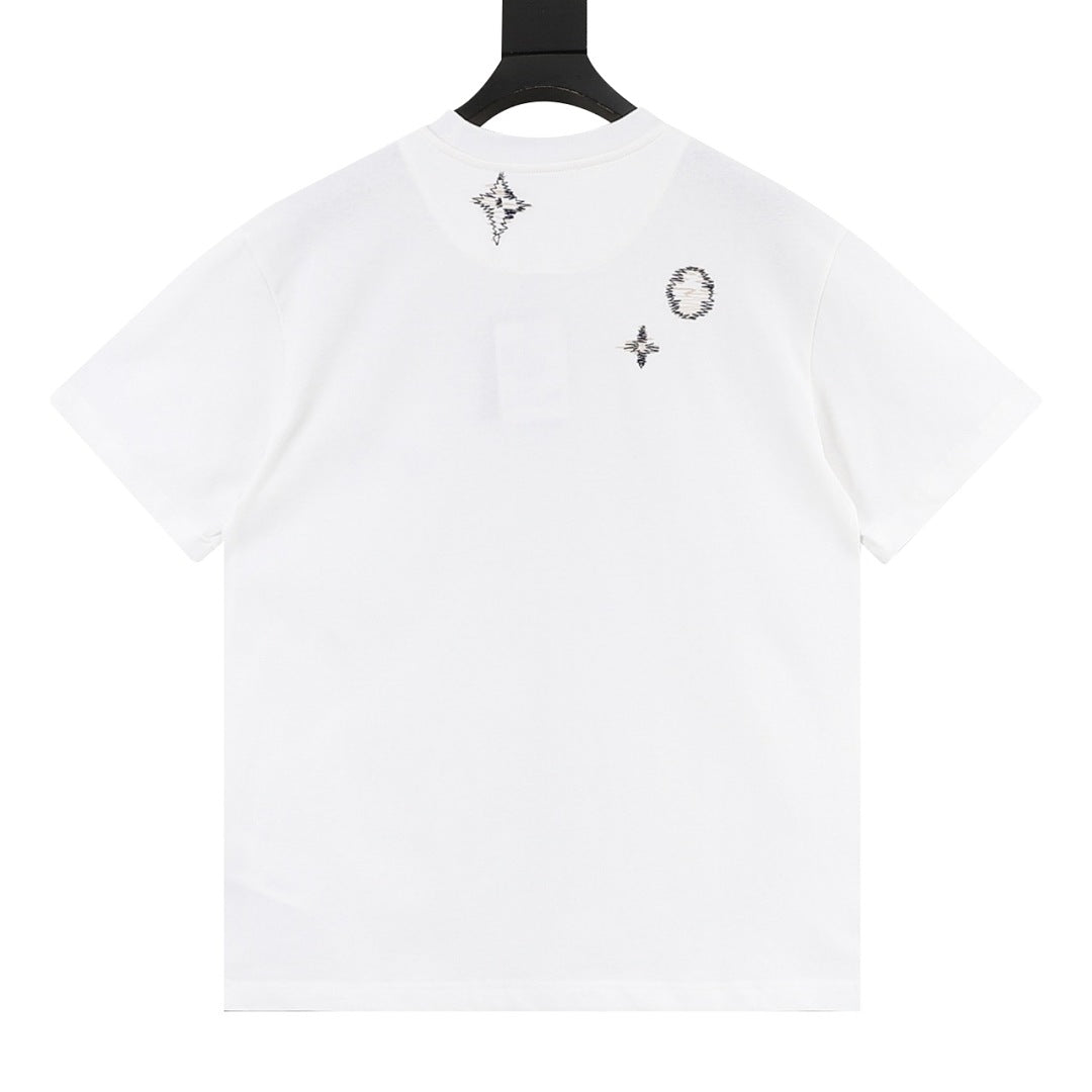 Louis Vuitton Monogram-embroidered short-sleeve top