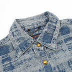 Louis Vuitton Plaid Gradient Jacquard Denim Shirt