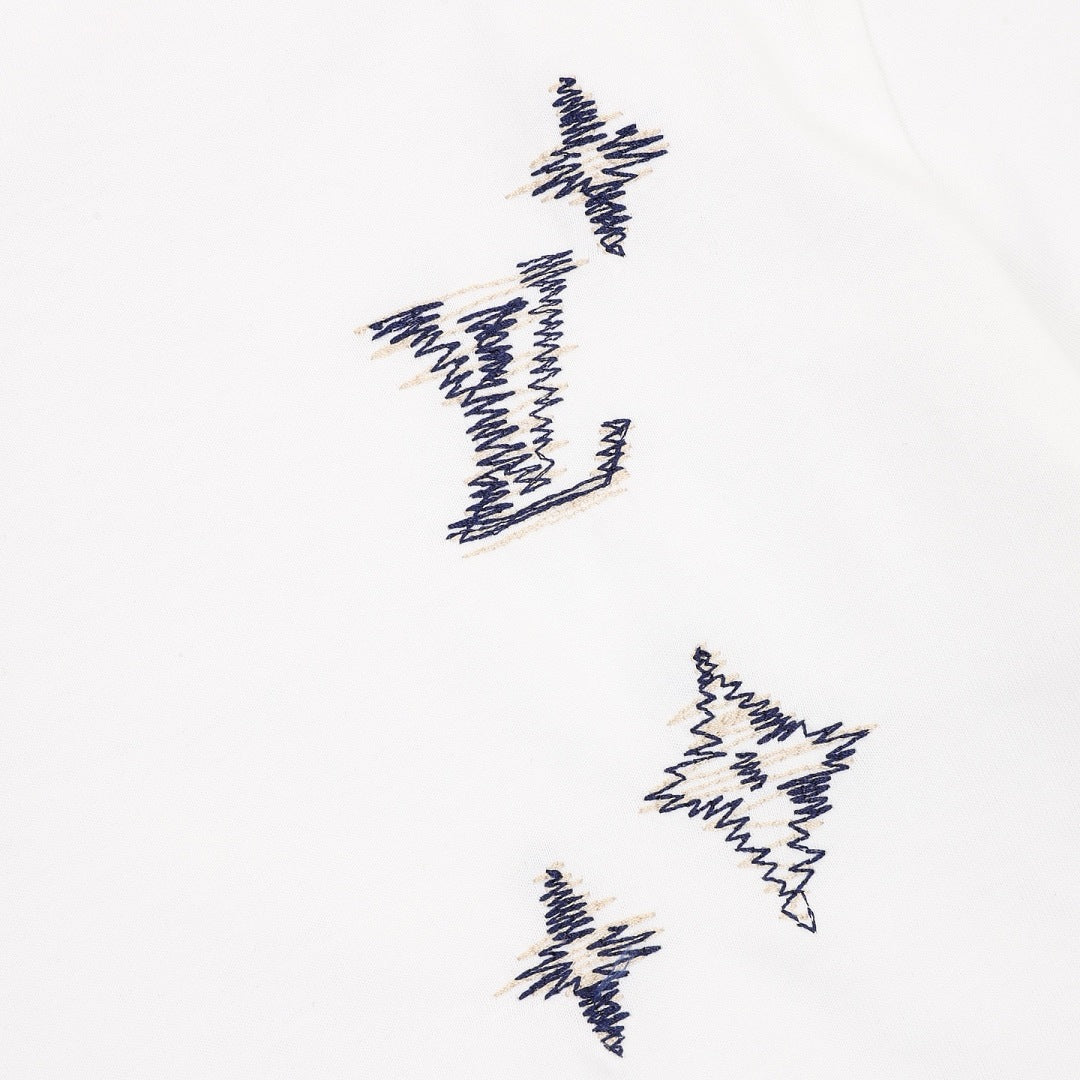 Louis Vuitton Monogram-embroidered short-sleeve top
