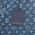 Louis Vuitton Monogram-Print Denim Shorts