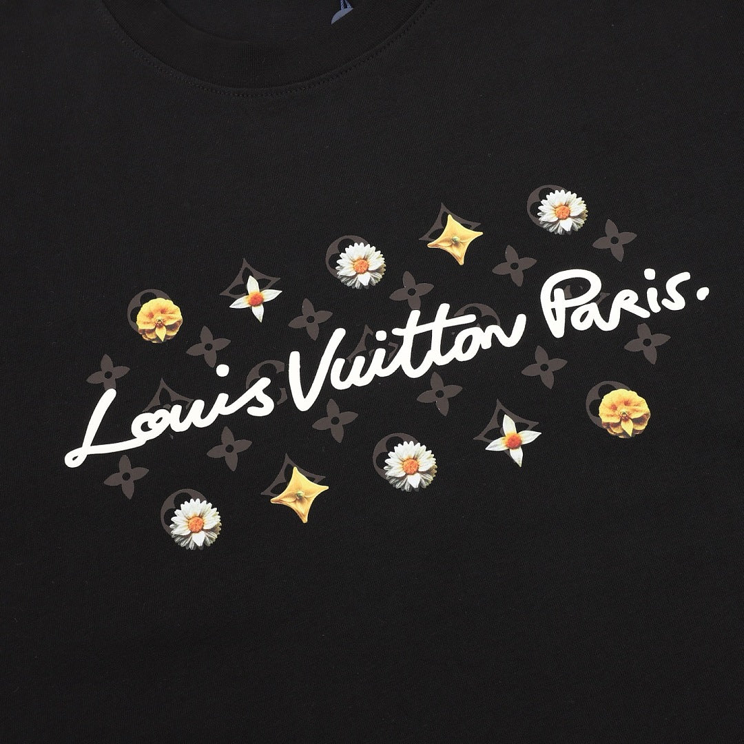 Louis Vuitton Daisy Letter Print Short-Sleeve