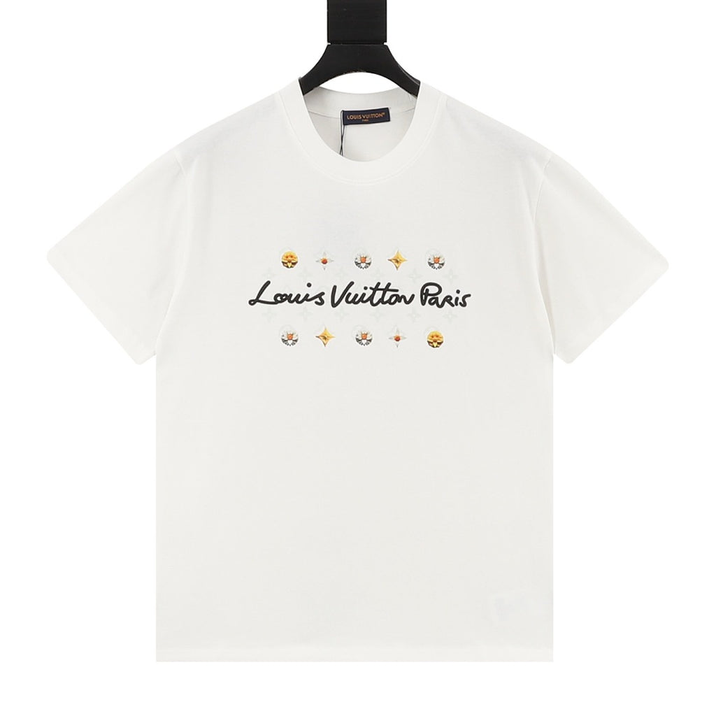 Louis Vuitton Daisy Letter Print Short-Sleeve
