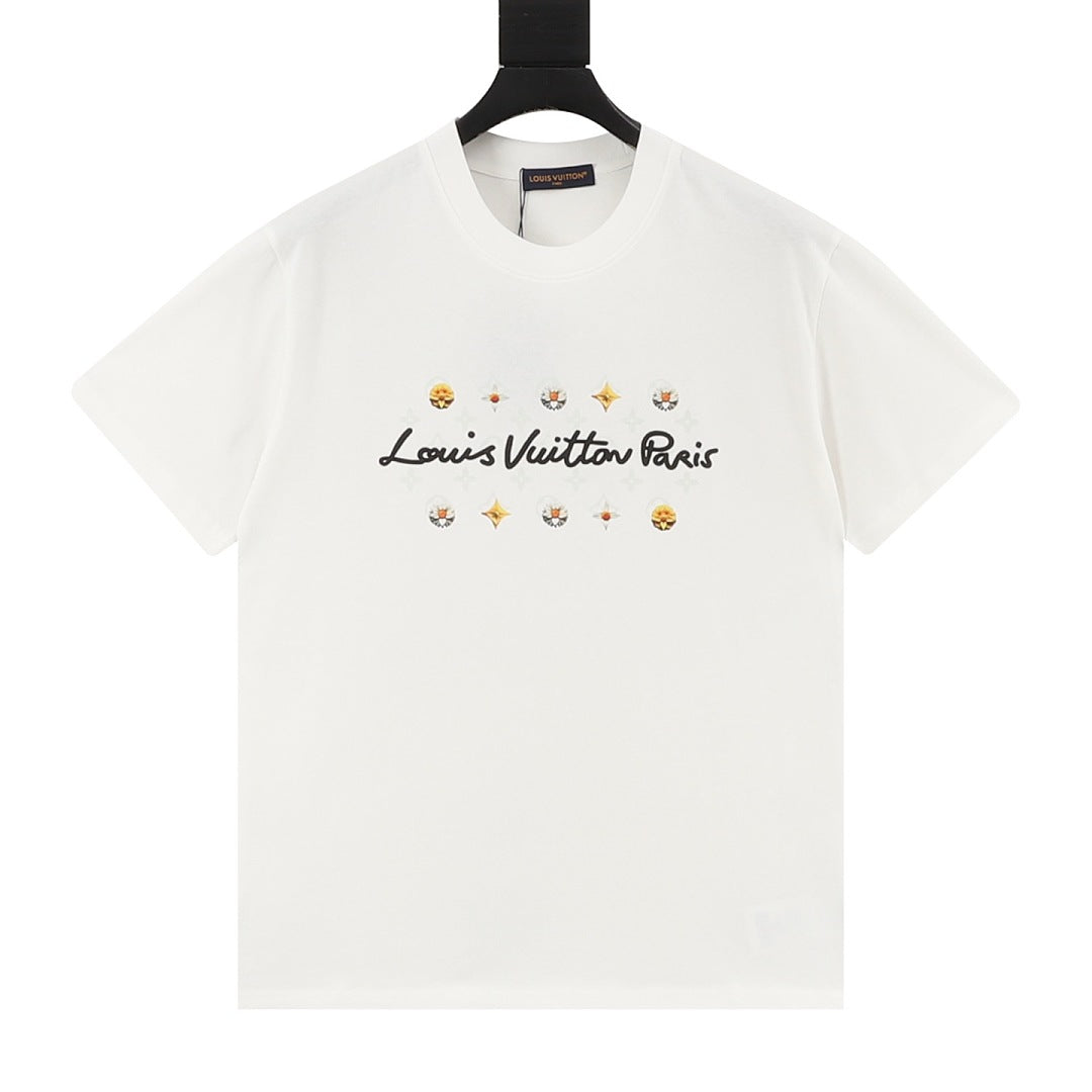 Louis Vuitton Daisy Letter Print Short-Sleeve