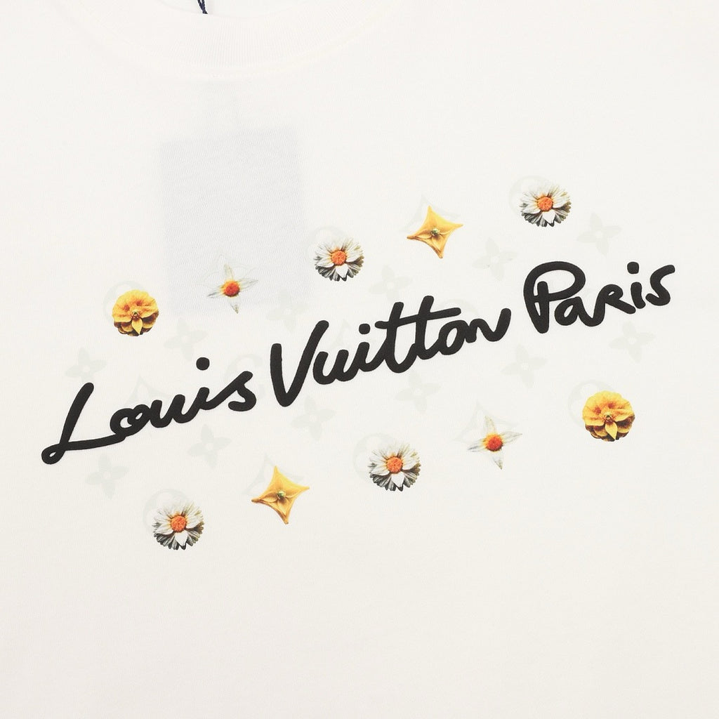 Louis Vuitton Daisy Letter Print Short-Sleeve