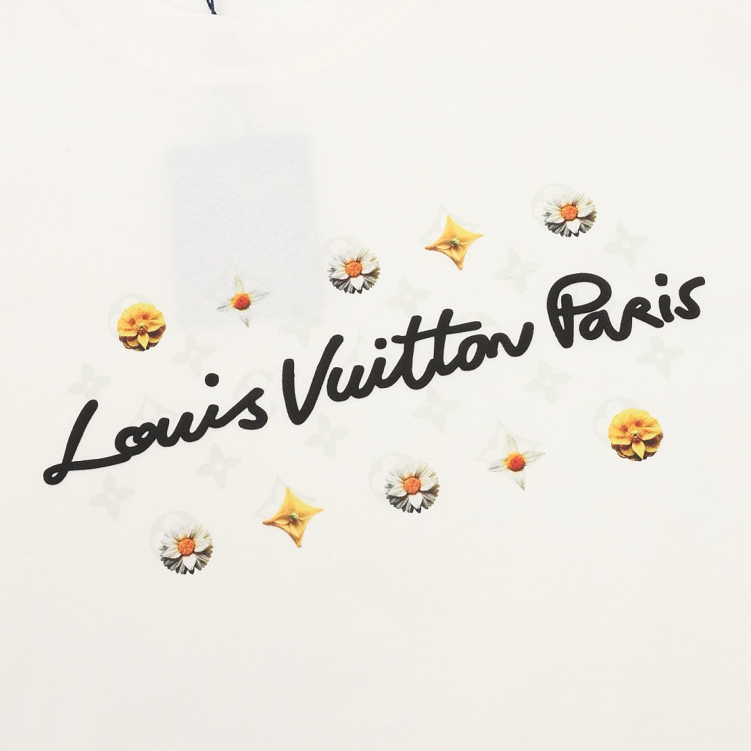 Louis Vuitton Daisy Letter Print Short-Sleeve