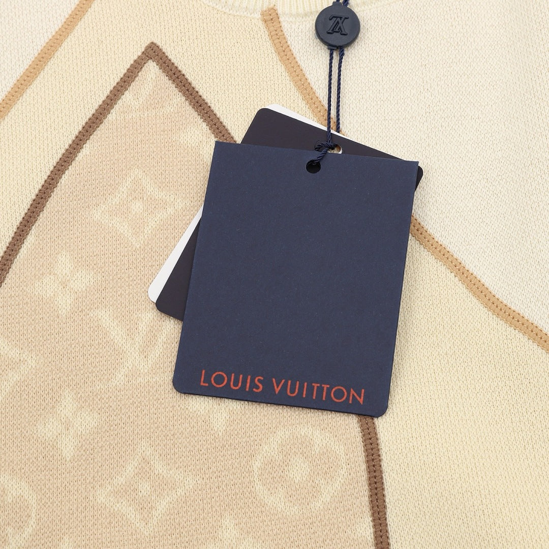 Louis Vuitton Monogram Clover Jacquard Knit Short-Sleeve Top