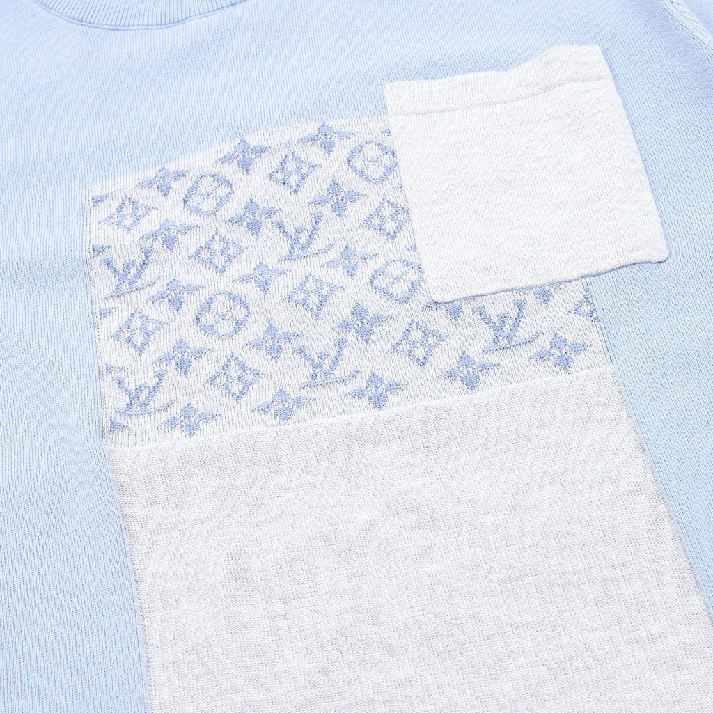 Louis Vuitton Short-Sleeved Knit Top with Monogram Jacquard and Color-Block Paneling