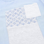 Louis Vuitton Short-Sleeved Knit Top with Monogram Jacquard and Color-Block Paneling