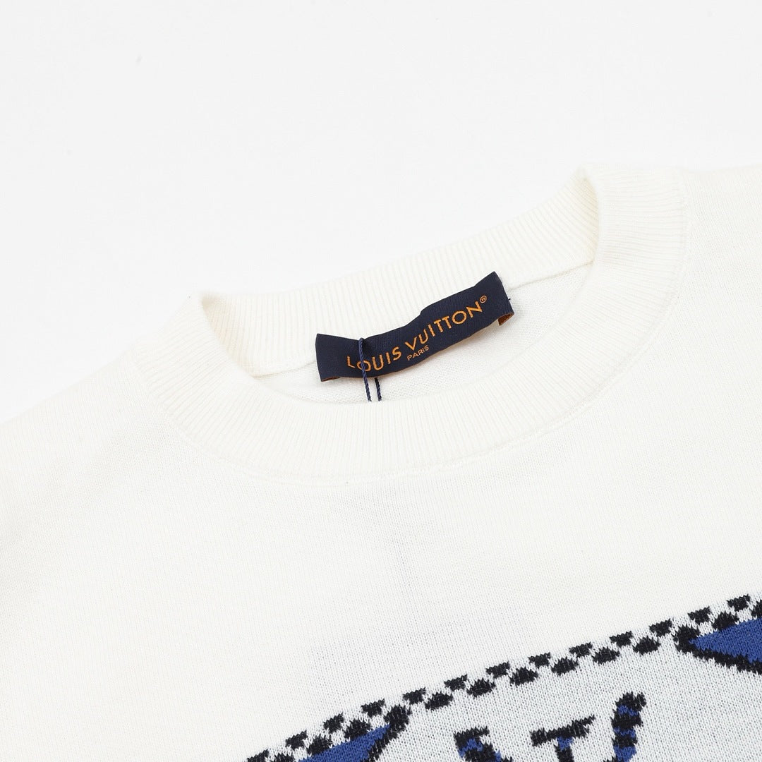 Louis Vuitton Jacquard Knit Short-Sleeve Top