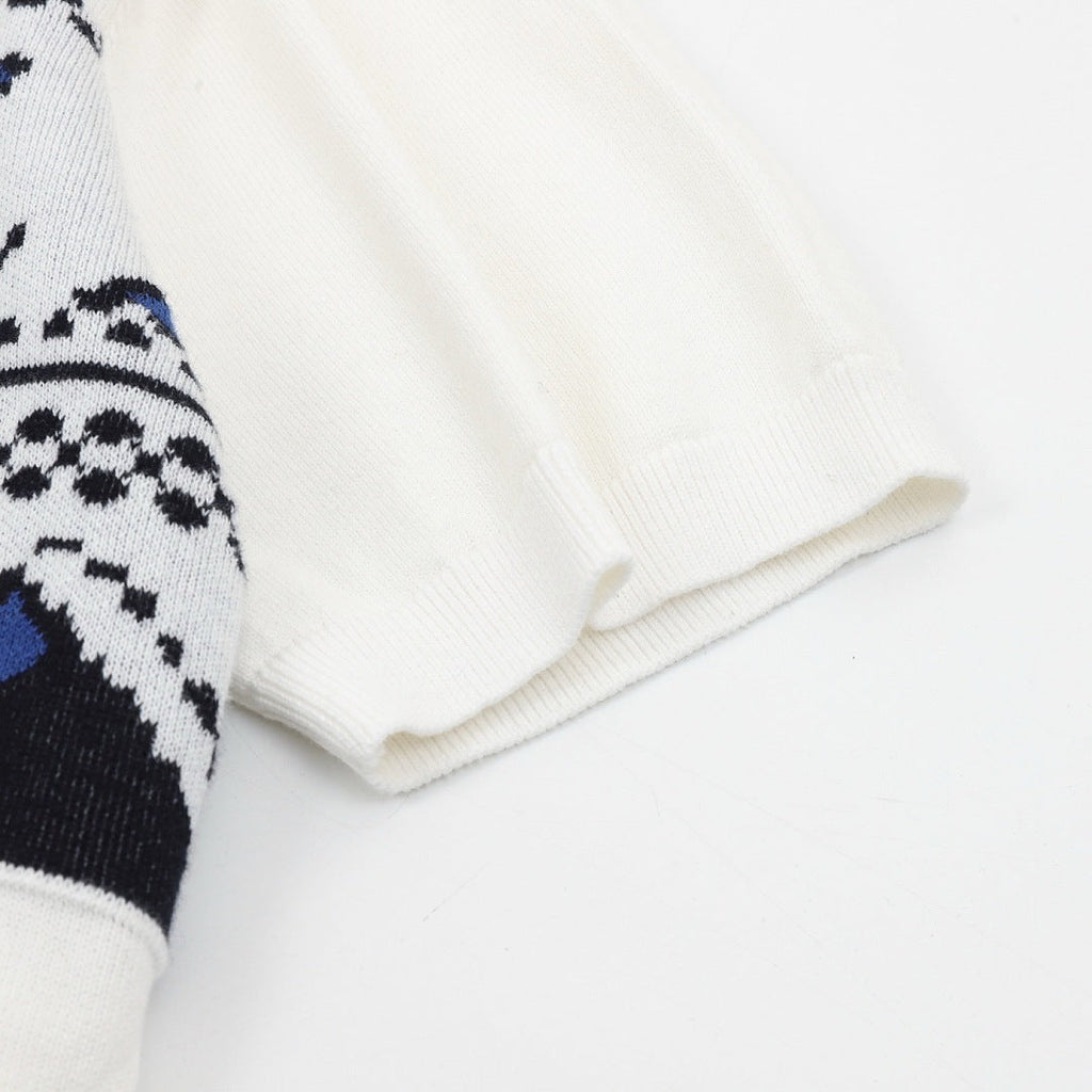 Louis Vuitton Jacquard Knit Short-Sleeve Top