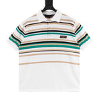 Louis Vuitton Striped Short-Sleeve Button-Front Polo Shirt