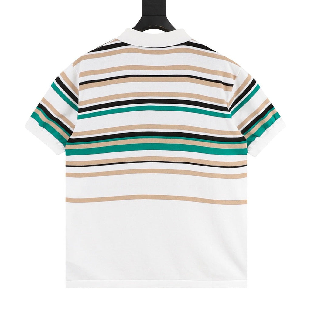 Louis Vuitton Striped Short-Sleeve Button-Front Polo Shirt