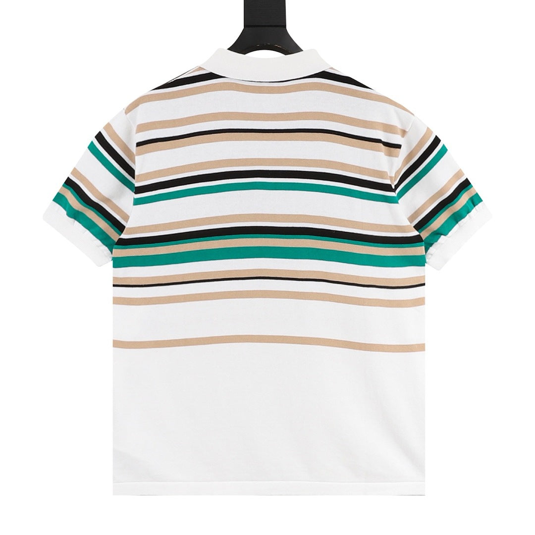 Louis Vuitton Striped Short-Sleeve Button-Front Polo Shirt