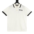 Louis Vuitton Color-Block Mesh Knit Polo Shirt with Logo Intarsia