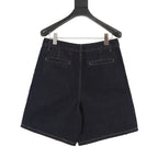Louis Vuitton Denim Shorts with Leather Label