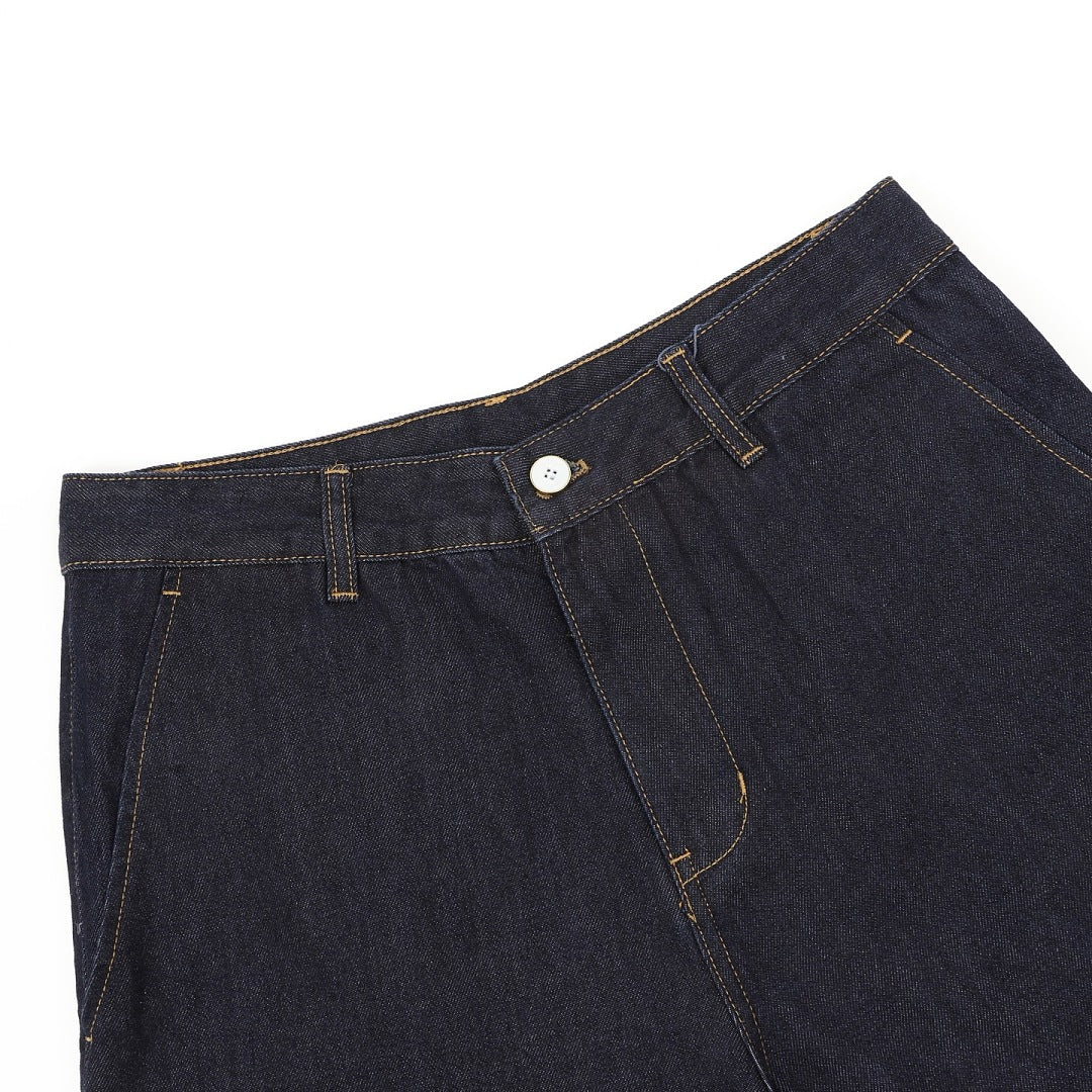 Louis Vuitton Denim Shorts with Leather Label