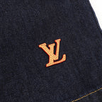 Louis Vuitton Denim Shorts with Leather Label