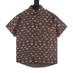 Louis Vuitton Short-Sleeved Shirt with Monogram and Daisy Allover Print