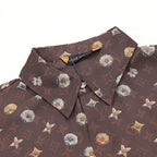 Louis Vuitton Short-Sleeved Shirt with Monogram and Daisy Allover Print