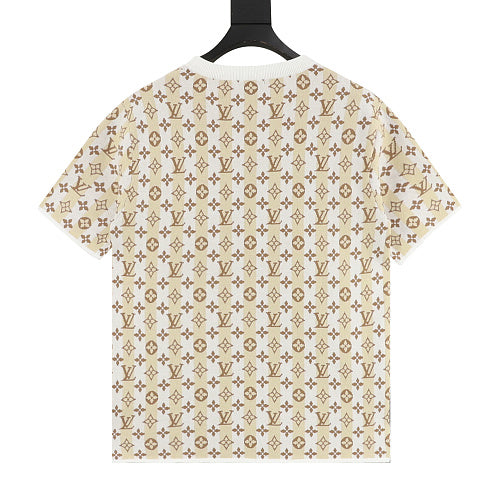 Louis Vuitton All-Over Monogram Jacquard Knit Short-Sleeve Top
