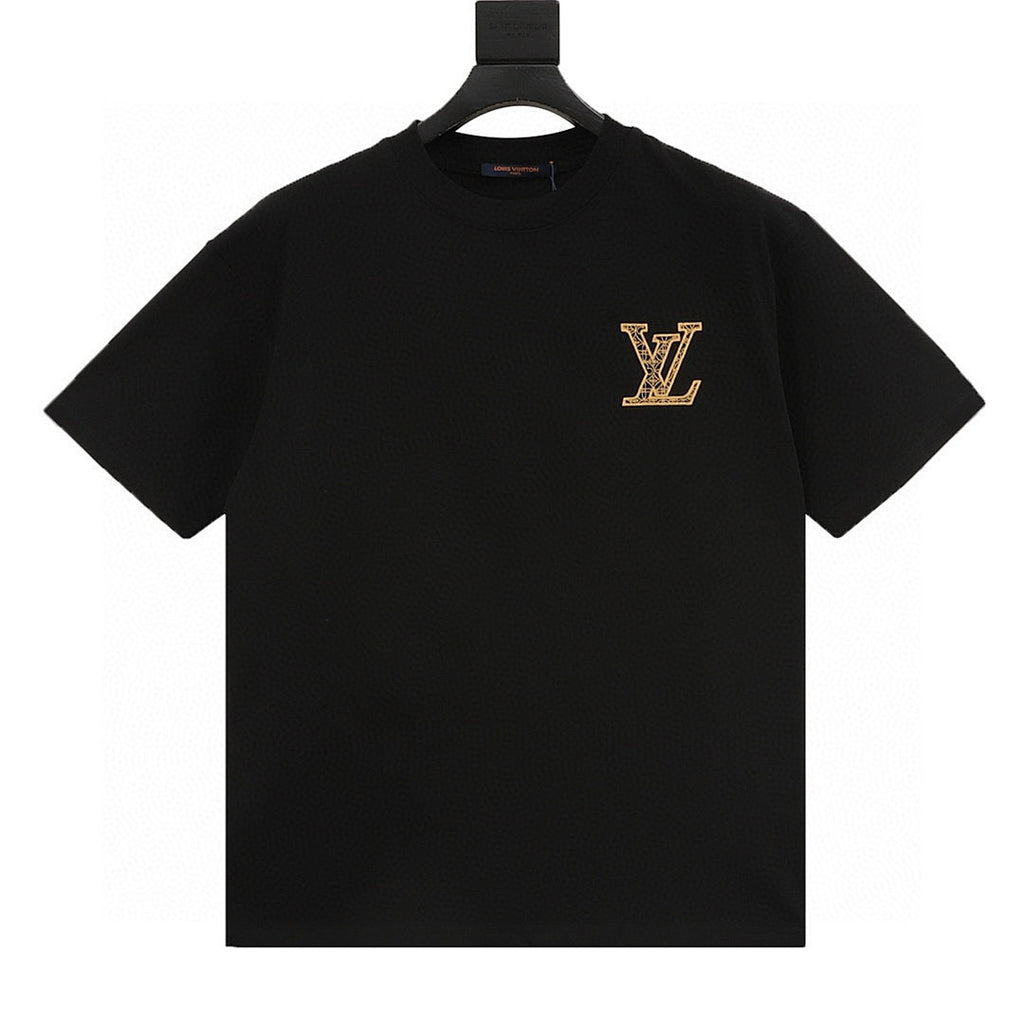Louis Vuitton Tricolor Monogram Embroidered Short-Sleeve Shirt
