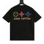 Louis Vuitton Tricolor Monogram Embroidered Short-Sleeve Shirt
